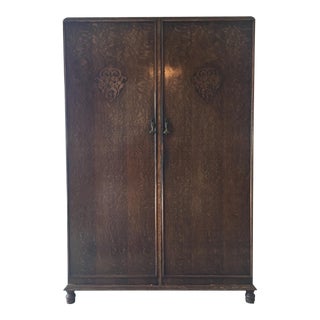1930s Waring & Gillow Wardrobe With Mirror, Shelves & Drawers For Sale