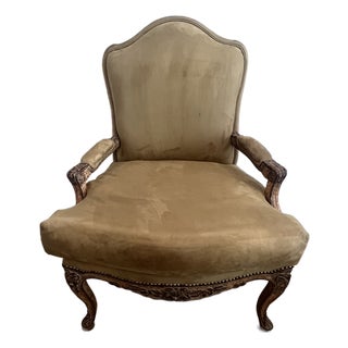 Marquesa Suede Lounge Chair by Kreiss For Sale