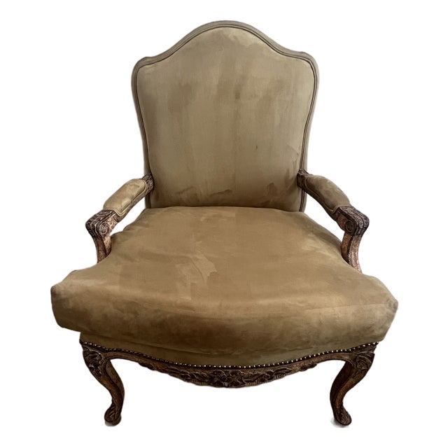 Marquesa Suede Lounge Chair by Kreiss For Sale