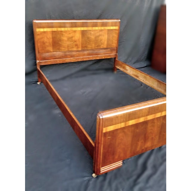 1930's Art Deco Waterfall Style Bedframe Chairish