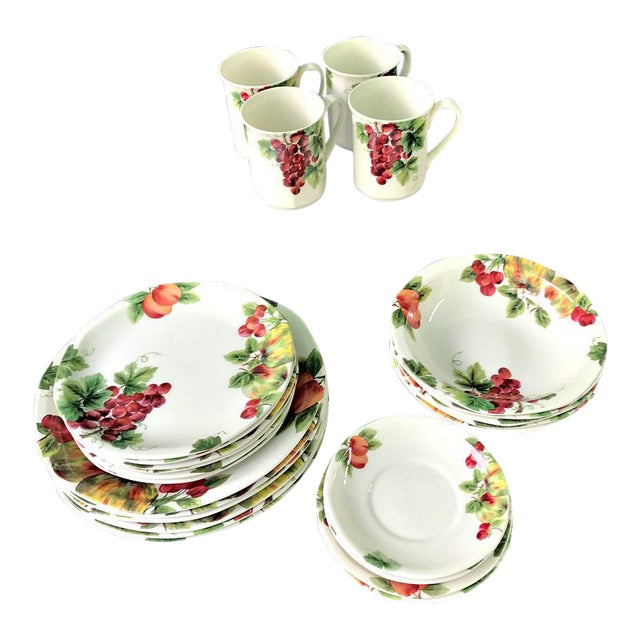 Royal Doulton Vintage Grape Pattern China Service 25 Pieces Chairish