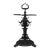 British Embossed Figural & Floral Cast Iron Umbrella Stand, Signed, C1880 For Sale