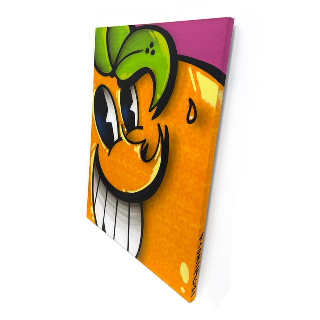 Original acrylic and spray paint on canvas. Hand signed and dated lower right side by Atomik. Artwork size: 48 x 36 x 2...