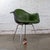 1971 MCM Eames Herman Miller Molded Fiberglass Shell Armchair Upholstered Green Naugahyde Galvanized H Base For Sale - Image 18 of 18