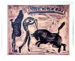 Pablo Picasso, Les Banderilles, Original Linocut, 1962