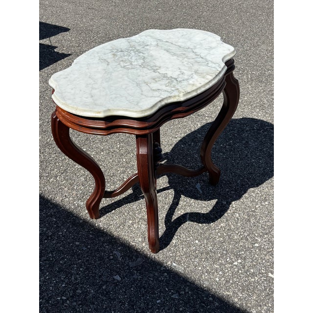 1960s 1960s Victorian Marble Parlor Table For Sale - Image 5 of 6