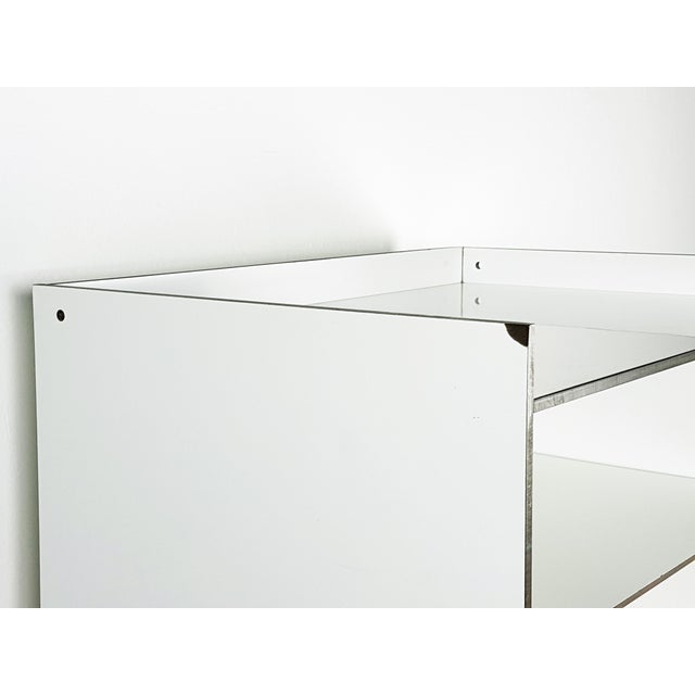 Italian White Laminated Plastic Storage Unit with Shelves and Sliding Doors from La Rinascente, 1960s For Sale - Image 9 of 11
