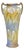 Early 20th Century Nippon Sharkskin Decorated Royal Kinjo Japan Hand Painted Porcelain Handled Vase For Sale