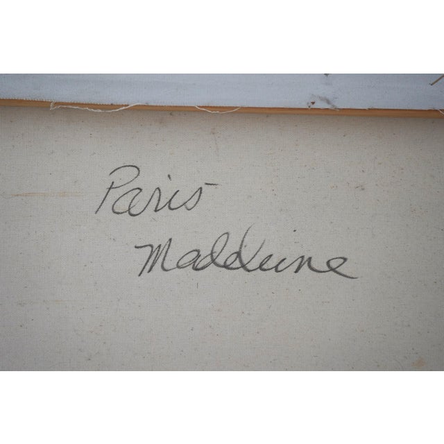 Stunning 20th Century Paris Winter Scene Oil Painting on Canvas For Sale - Image 14 of 14