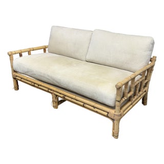 Vivai Del Sud for Wicker Works Italian Bamboo Sofa, Vintage For Sale