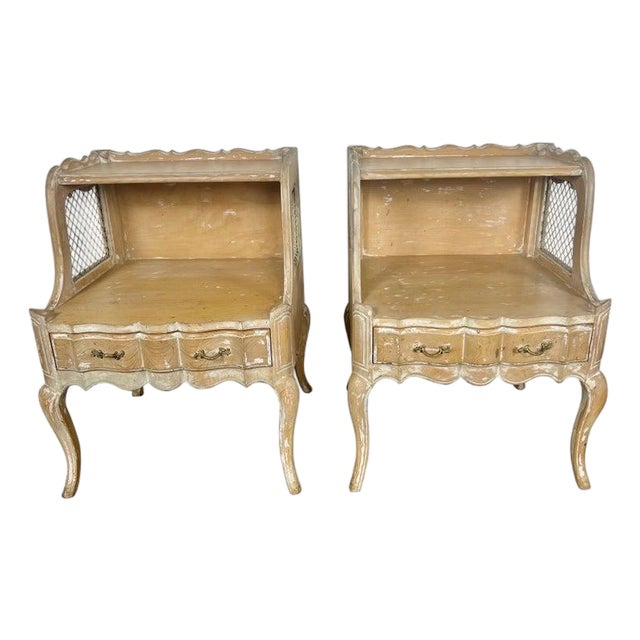 Pair of French Provincial Nightstands, Early 20th Century For Sale