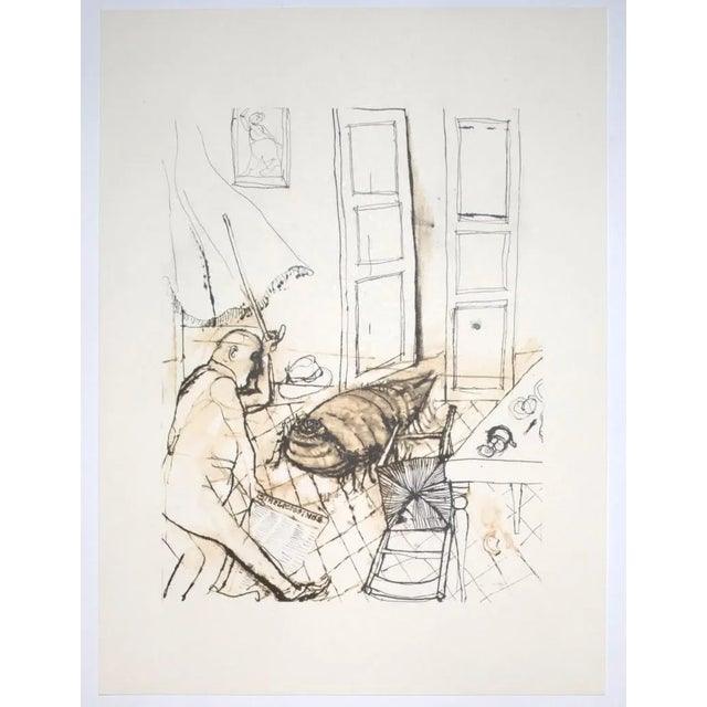 The Insect is an original offset print on ivory-colored paper, realized by Anonymous Artist, in Mid 20th Century. The...