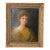 Gilded Age Portrait of Mrs. Potter Palmer, Signed William H. McEntee Oil Painting in Antique Gilt Frame For Sale