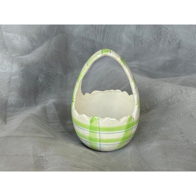 Ceramic Ceramic Egg Easter Basket Bowl For Sale - Image 7 of 12