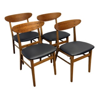 Set of 4 Vintage Danish Modern Teak Dining Chairs by Thomas Harlev for Farstrup, Model 210 Circa 1950s For Sale