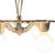1928 Art Deco Brass Petite Five Light Circular Polychrome Chandelier For Sale - Image 9 of 11