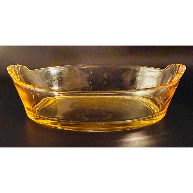 Glass 1930s Heisey Empress Sahara Yellow Glass Marmalade Jar With Recessed Lid For Sale - Image 7 of 12
