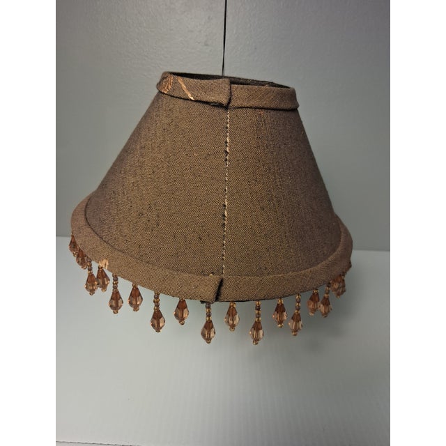 Vintage Beaded and Embroidered Dragonfly Clip on Lamp / Candelabra / Chandelier Shade For Sale In Detroit - Image 6 of 11