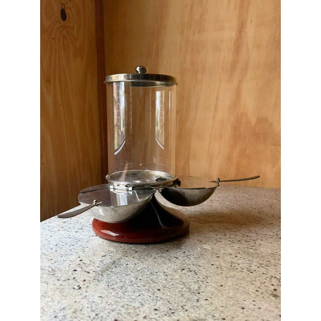 Mid-Century Modern Space Age Italian Revolving Condiment Server in Chrome, Italy, 1950s For Sale - Image 10 of 18