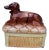 Austrian Majolica Dachshund Box Circa 1920 For Sale
