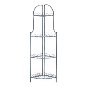 Abarrane 4 Tier Corner Shelf - Mossy Blue