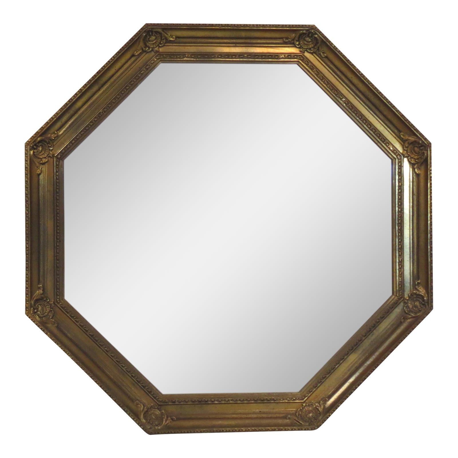 Octagonal Gilt Wood Wall Mirror Chairish
