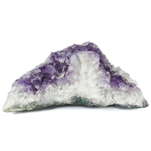 Contemporary Late 20th Century Oversized Natural Purple Amethyst Quartz Crystal Geode Mineral Specimen Cluster Stone For Sale - Image 3 of 10