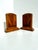 Vintage Art Deco Wooden Bookends with Sunburst Inlays, Germany, 1930s, Set of 2 For Sale - Image 9 of 16