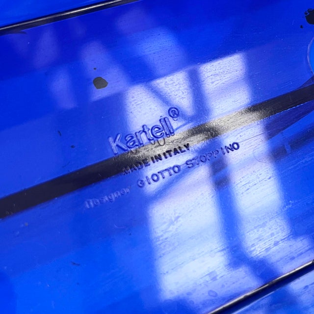 Blue Acrylic Glass Magazine Rack by Giotto Stoppino for Kartell, 1970s For Sale - Image 6 of 7
