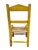 Early 20th Century Yellow Hand-Painted Mexican Folk Art Child’s Chair With Woven Rush Seat For Sale - Image 12 of 14