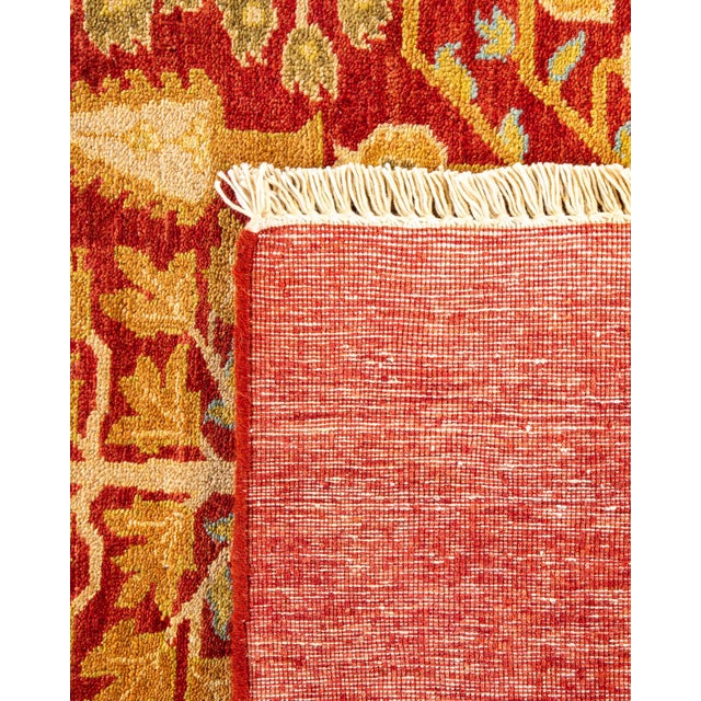 2000 - 2009 Eclectic, One-of-a-Kind Hand-Knotted Area Rug - Orange, 9' 1" x 12' 1" For Sale - Image 5 of 8