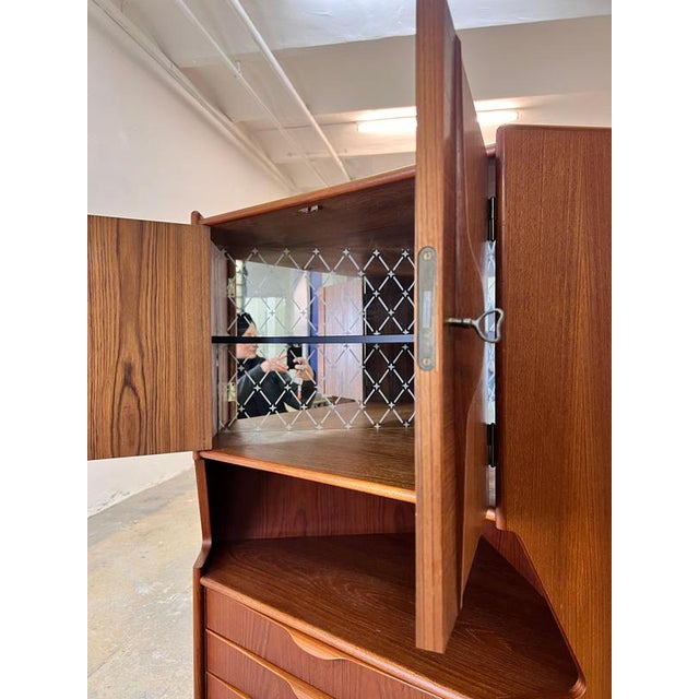 Danish Teak Corner Cabinet with Minibar For Sale - Image 6 of 11