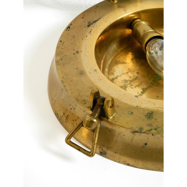 Large Maritime Ship Wall Lamps in Brass and Glass, 1950s, Set of 2 For Sale - Image 14 of 18
