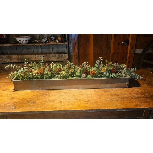 19th Century Hand-Fabricated Copper Processing Trough With Double Handles, 43" For Sale - Image 4 of 17
