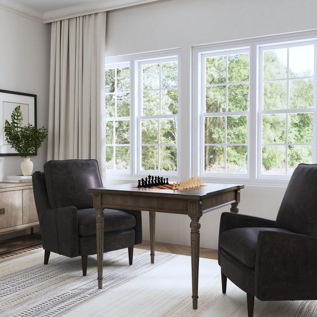 Wood Vincent Silver Multi-Game Card Table, Gray For Sale - Image 7 of 7