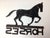 Late 19th Century Antique Folk Art Hand Cut Sheet Metal Horses Sign For Sale - Image 5 of 6
