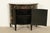 1940s Imperial Furniture Grand Rapids French Regency Chinoiserie Black Lacquered Hand Painted Demilune Cabinet, Circa 1940s For Sale - Image 5 of 16