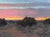 Evening Cloud Colors by Stephen Day | Oil on Panel Landscape with colorful evening sky For Sale