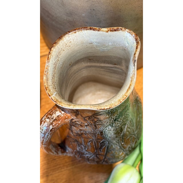 Late 19th Century Rare 1893 Martin Brothers London & Southall Pottery Pitcher Wally Birds For Sale - Image 5 of 17
