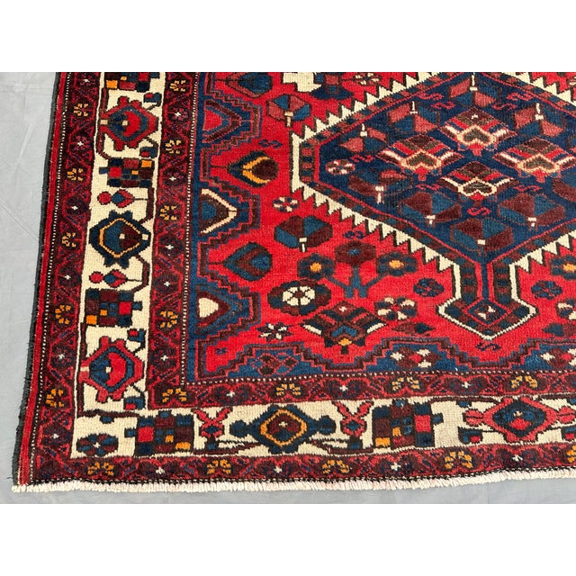 1970s 1970s Old Hand-Knotted Persian Tribal Rug For Sale - Image 5 of 8
