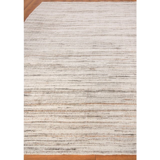 Transitional Exquisite Rugs Carmen Handmade PET Yarn Ivory/Gray Rug-6'X9' For Sale - Image 3 of 7