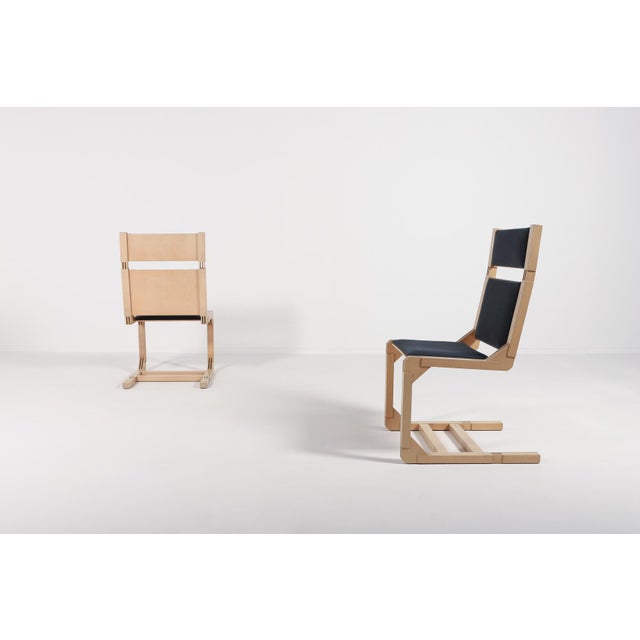 Vintage Danish Architectural Chair, 1990s For Sale - Image 4 of 14