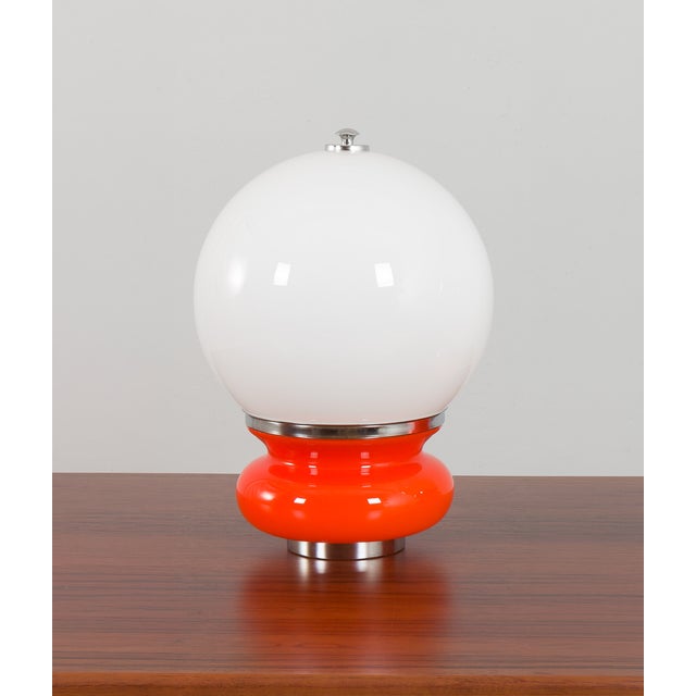 Mid-Century Modern Space Age Italian Murano Glass Table Lamp from AV Mazzega, Italy, 1970s For Sale - Image 3 of 12