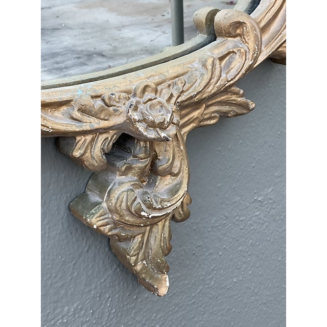 Vintage Gilt Carved Wood Mirror For Sale - Image 11 of 12