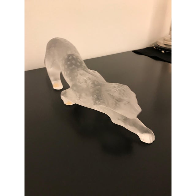 Art Deco Lalique Frosted Crystal Zeila Panther For Sale - Image 3 of 12