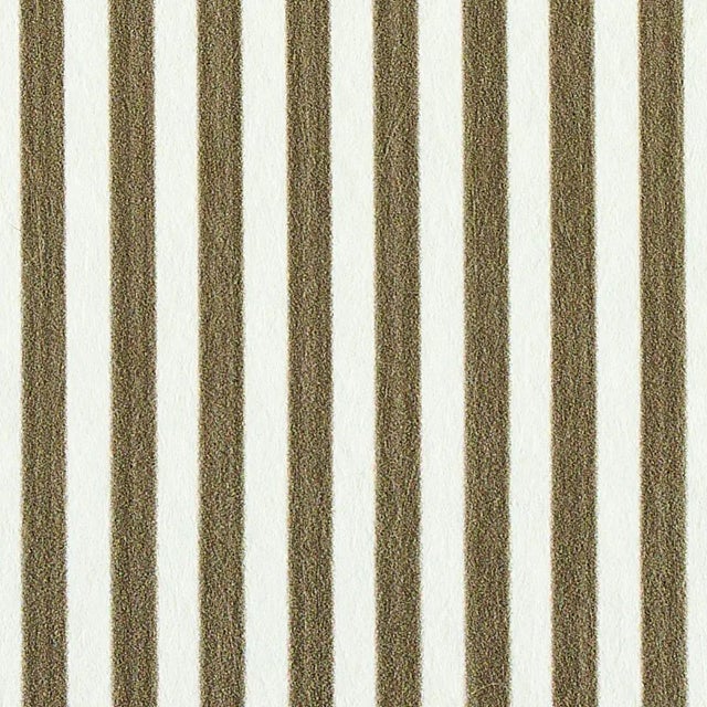 Transitional Sample - Schumacher Edwin Stripe Narrow Wallpaper in Mushroom For Sale - Image 3 of 4
