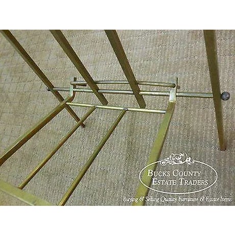 Mid Century Vintage Italian Brass Folding Collapsible Easel Magazine Stand For Sale - Image 12 of 13