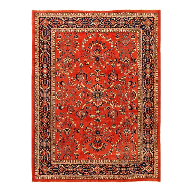 Pasargad Rust Vintage Persian Sarouk Rug - 9'2" X 12'1" For Sale - Image 4 of 5