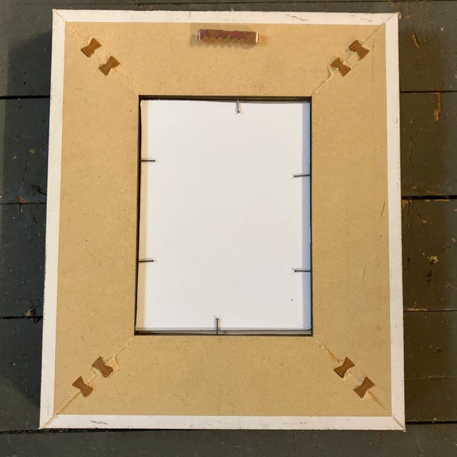 Contemporary Contemporary Original John Schwab Small Abstract Painting Chunky Leaf Frame For Sale - Image 3 of 4