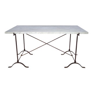 19th Century French Campaign Marble Table For Sale